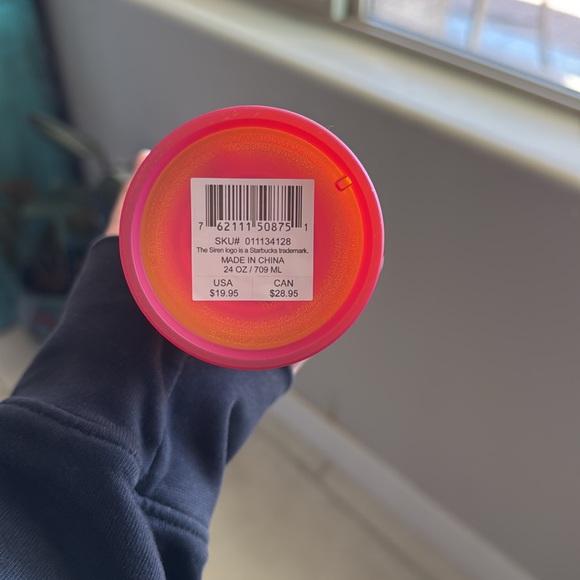 NEW never used, Starbucks Venti Cold Tumbler Summer 2022 - Lemon Pink Gradient - Picture 3 of 3